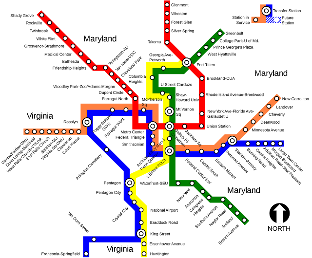 Plano del Metro de Washington DC