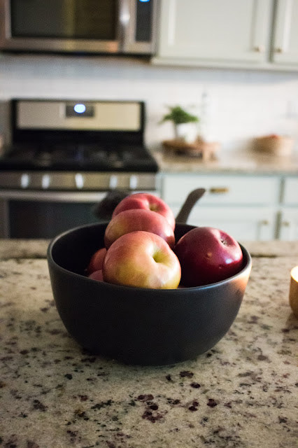 apples in a bowl as simple fall decor