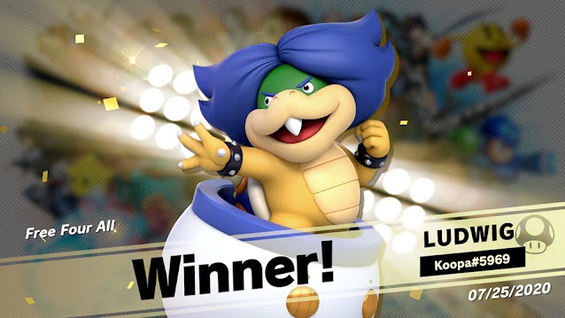 Super Smash Bros. Ultimate Free Four All event tourney tournament winner Ludwig Von Koopa