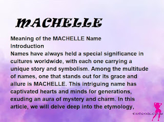 meaning of the name "MACHELLE"