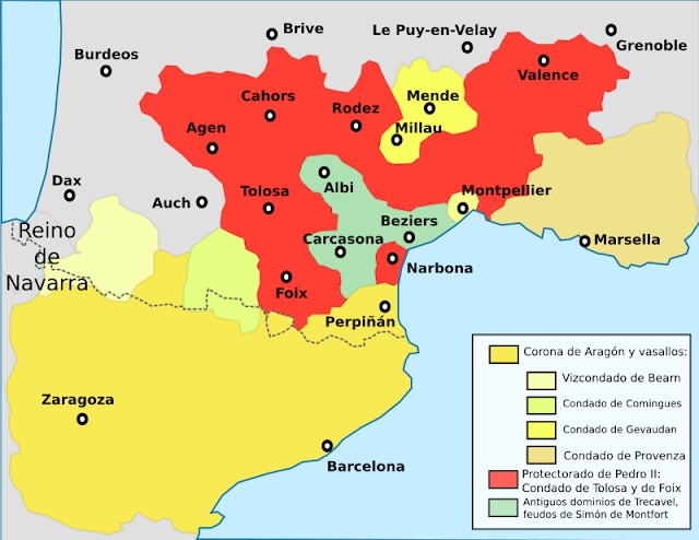 occitania, Aragón, 1213