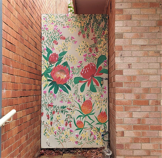 Wodonga Street Art | Flower door mural