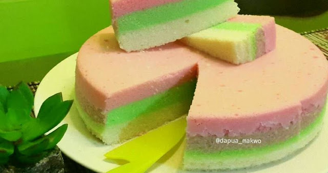 Resep dan Cara Membuat Kue Lapis Pelangi Tepung Beras Yang Legit Kenyal Harum dan Lezat