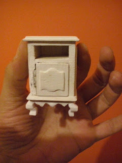 tutorial bedside table miniature 1:12 scale wood french provincial  dollhouse