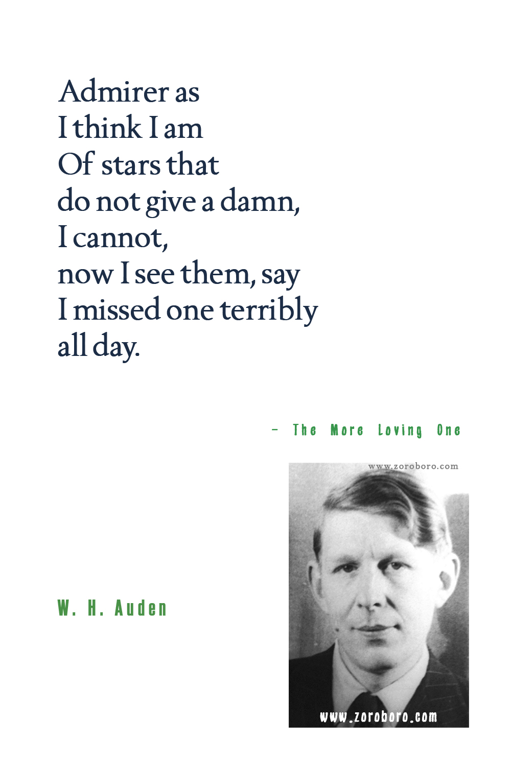 W.H. Auden Quotes, W.H. Auden Poet, W.H. Auden Poetry, W.H. Auden Poems, W.H. Auden Books Quotes, W.H. Auden Writings.