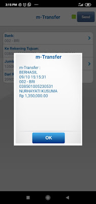 struk transfer,beli barang antik