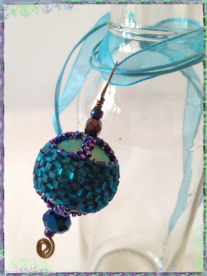 Corset & Stays beaded bead pendant by artist Karen Williams