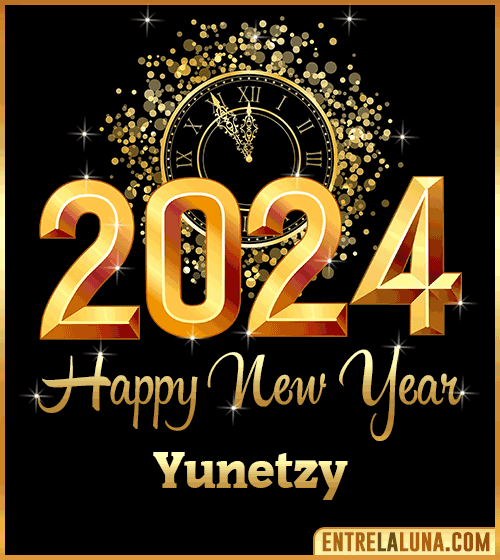 Happy New Year 2024 wishes gif Yunetzy