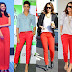 South India Fashion | Red pants | Red jeans outfit, Red pants outfit