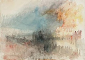 Turner Colour Study: The Burning of the Houses of Parliament 1834