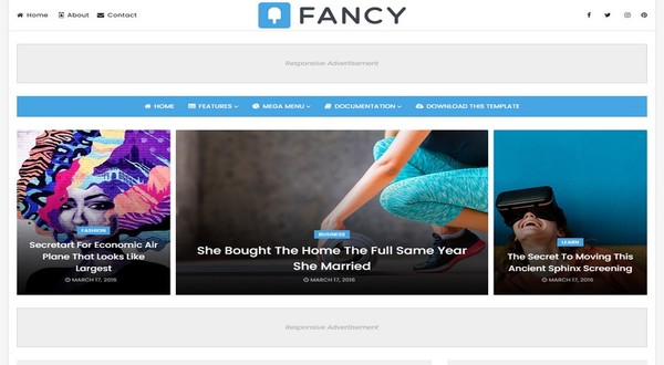 Fancy Blogger Template Free Download