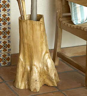 umbrella stand from root balls