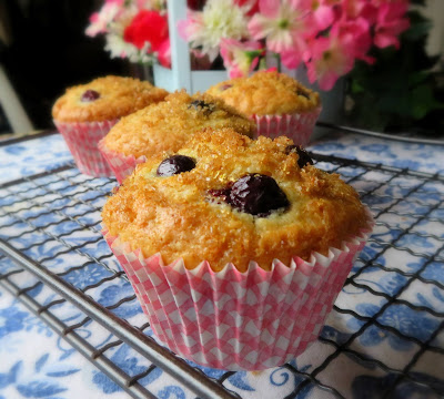 Four Perfect Blueberry Muffins