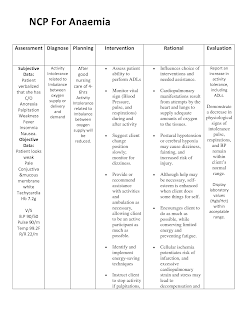 Anemia nursing care plan - Nursing Care Plan Examples