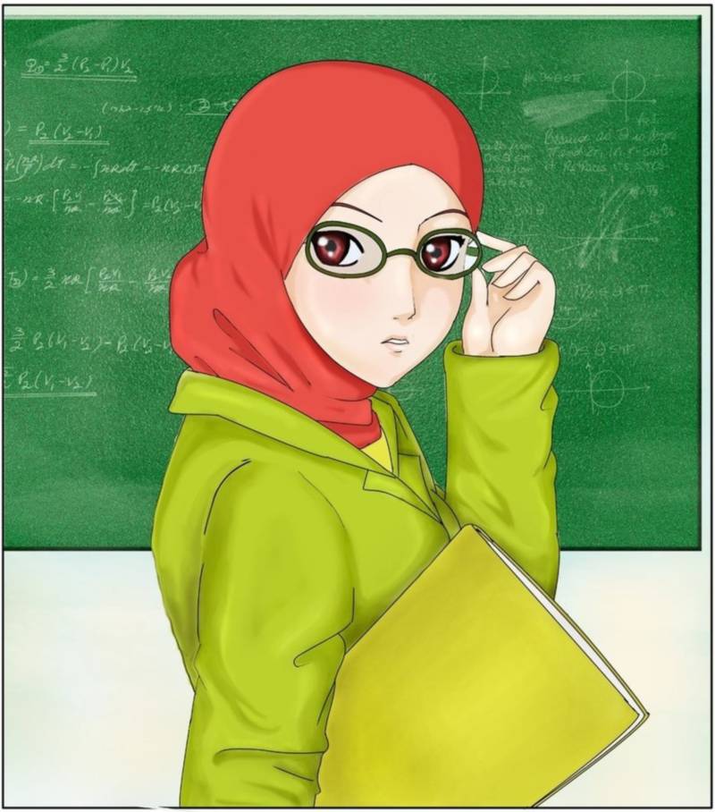 11 Kartun  Muslimah  Membaca  Alquran Dan Buku Anak Cemerlang