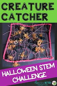 Halloween STEM Challenge: Creature Catcher is an engaging, collaborative, hands-on activity in which students design a device to catch spiders or other creatures.