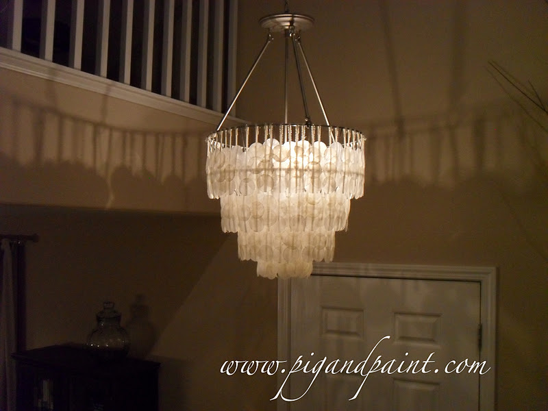 Pig and Paint: How to Make a DIY Capiz Shell Chandelier