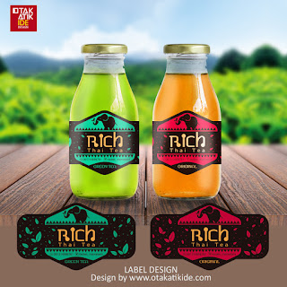 Jasa Desain  Label Botol  Produk Minuman  Thai Teajasa desain  