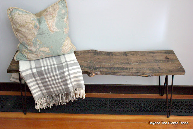 rustic live edge bench or coffee table