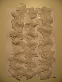 Scrunched up tissue paper