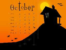 halloween october calendar background