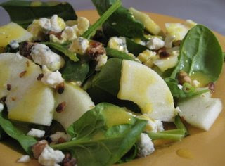 Spinach Salad with Apples and Mustard Vinaigrette