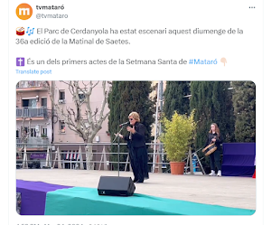 Mataró Audiovisual transmite en la Matinal de Saetas y la Bendición de Palmas en María Auxiliadora