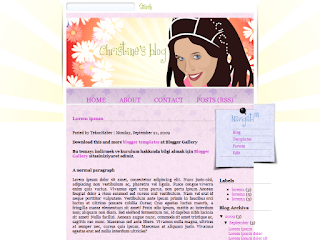 flower girl, blogger templates, css templates, Fashion, Girl, People, Personal pages, Vector