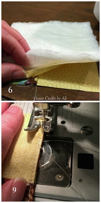 sewing tutorial easy coasters TSNEM DIY fabric