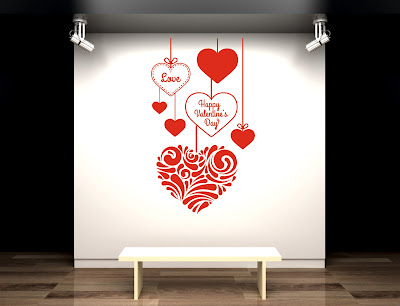 Vinilos decorativos para San Valentín