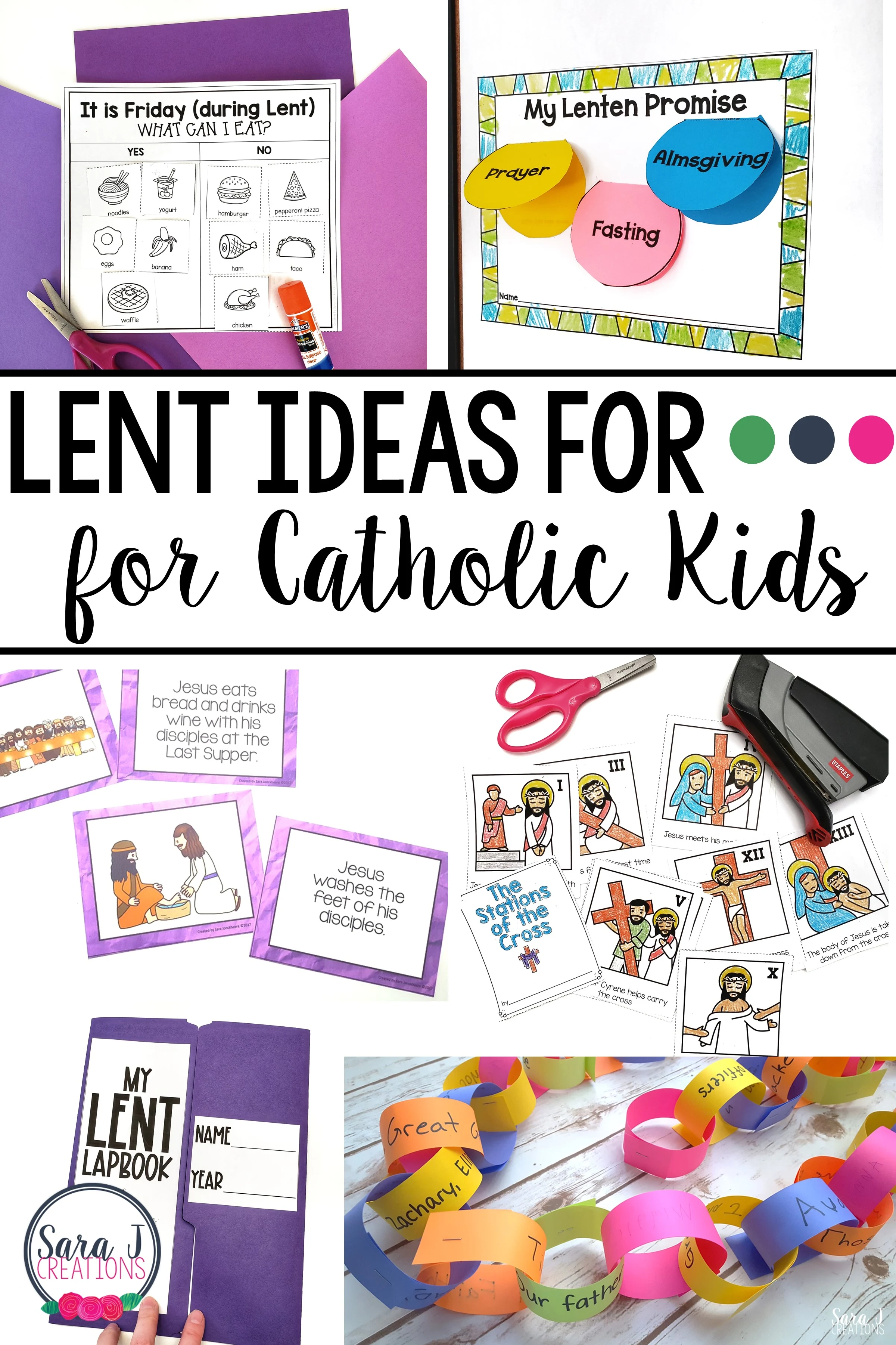 Ideas, freebies, products and more to make Lent with Catholic kids more engaging, hands-on and focused on Jesus while we prepare for Easter.