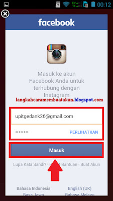 Cara Masuk Instagram Lewat Facebook | Daftar Instagram Lewat Facebook