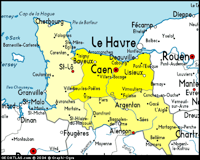 Basse Normandie Geography Region Map