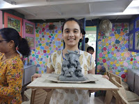 Harmony Arts Academy Drawing Classes Tuesday 07-August-2018 12 yrs Chaitrali Suhas Bhagwat शाडू मातीचा गणपती  Clay Modelling Clay