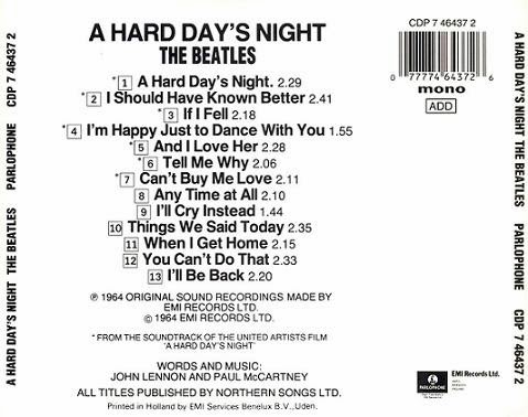 A Hard Day's Night - Album Beatles