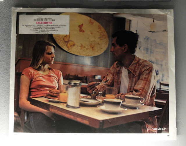 plan taxi driver jodie foster robert de niro café, expo scorsese film cinematheque francaise paris bercy 