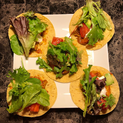 Spicy chicken fajita tacos