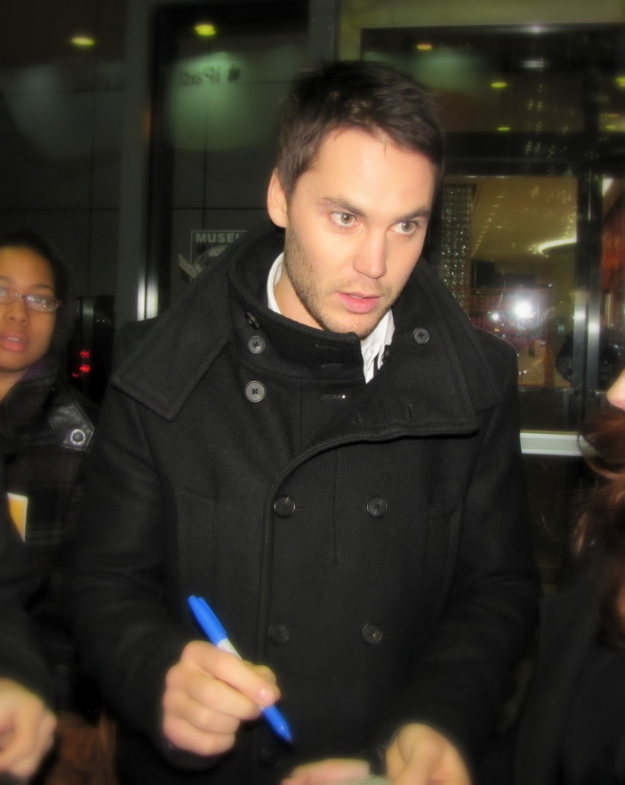taylor kitsch in toronto to promote 