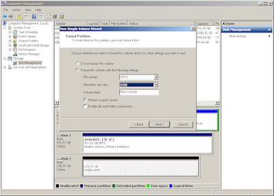 Tampilan SSD Wellcomm Master Elite 256GB Di-format NTFS Ukuran Cluster 4k