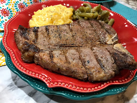 Ribeyes is one of my favorite meals. Ever. All cuts of beef have always been my favorite, It is the perfect meal for me. It reminds me of growing up on a cattle farm, dad cooking on the grill, family dinners. Ribeyes, when grilled correctly, are best off the grill at home.  When you can enjoy Ribeyes at home, it always feels like a special meal.  This summer when the sweet corn is ready, that is a perfect combination with any cut of meat. Chasing Saturdays