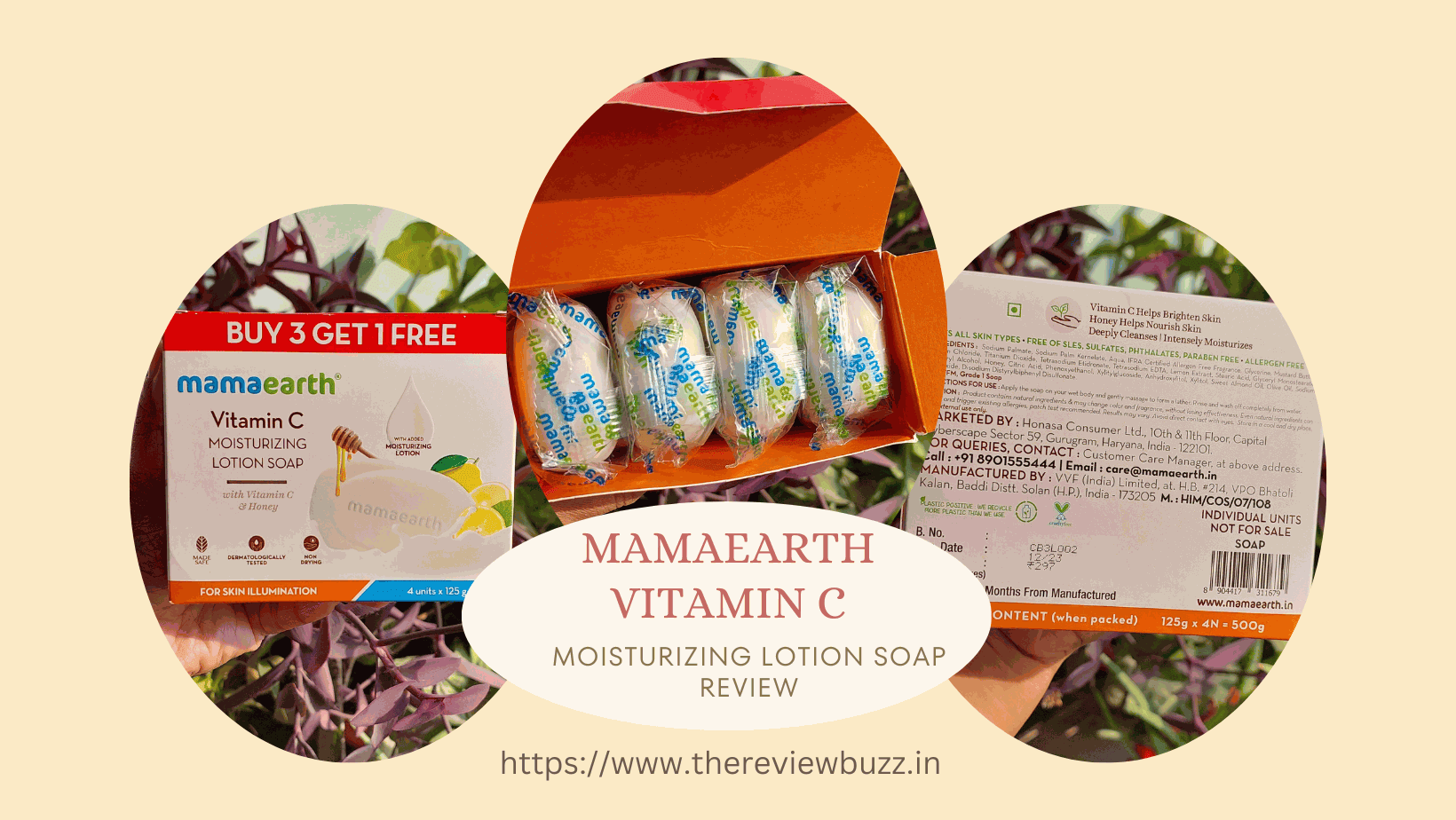Mamaearth Vitamin C Moisturizing Lotion Soap