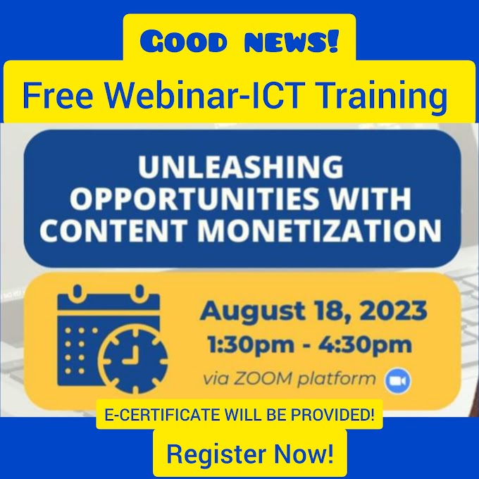Free Webinar on Unleashing Opportunities with Content Monetization with e-Certificate | August 18, 2023 | Register here!