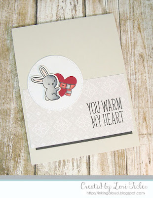 You Warm My Heart card-designed by Lori Tecler/Inking Aloud-stamps and dies from Lawn Fawn