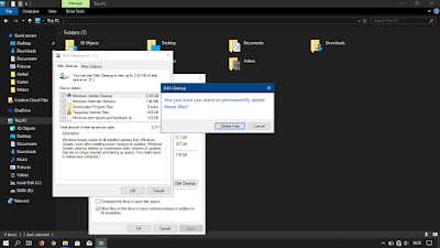Cara menghapus file bekas update an windows