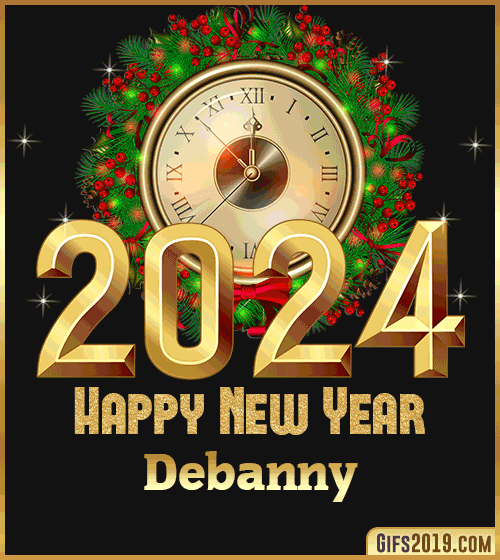 Gif wishes Happy New Year 2024 Debanny