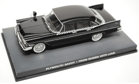 bond in motion 1:43 eaglemoss, plymouth savoy taxi 1:43 from russia with love