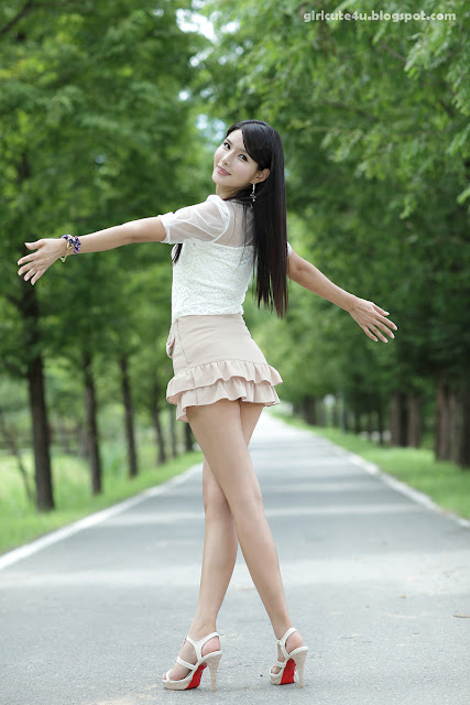 3 Cha Sun Hwa-Ruffle Mini Dress-very cute asian girl-girlcute4u.blogspot.com