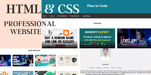 Professional Website using HTML and CSS