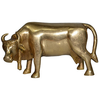 DronaCraft Cow Animal Figurine Brass Statue