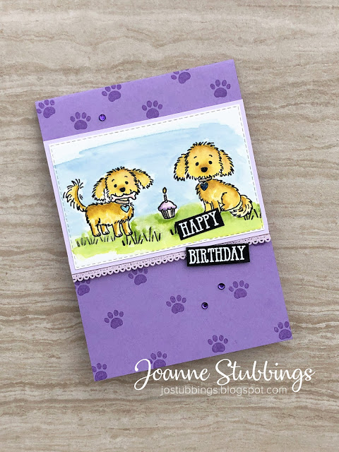 Jo's Stamping Spot - Puppy Watercolour Birthday using Bella & Friends by Stampin' Up!